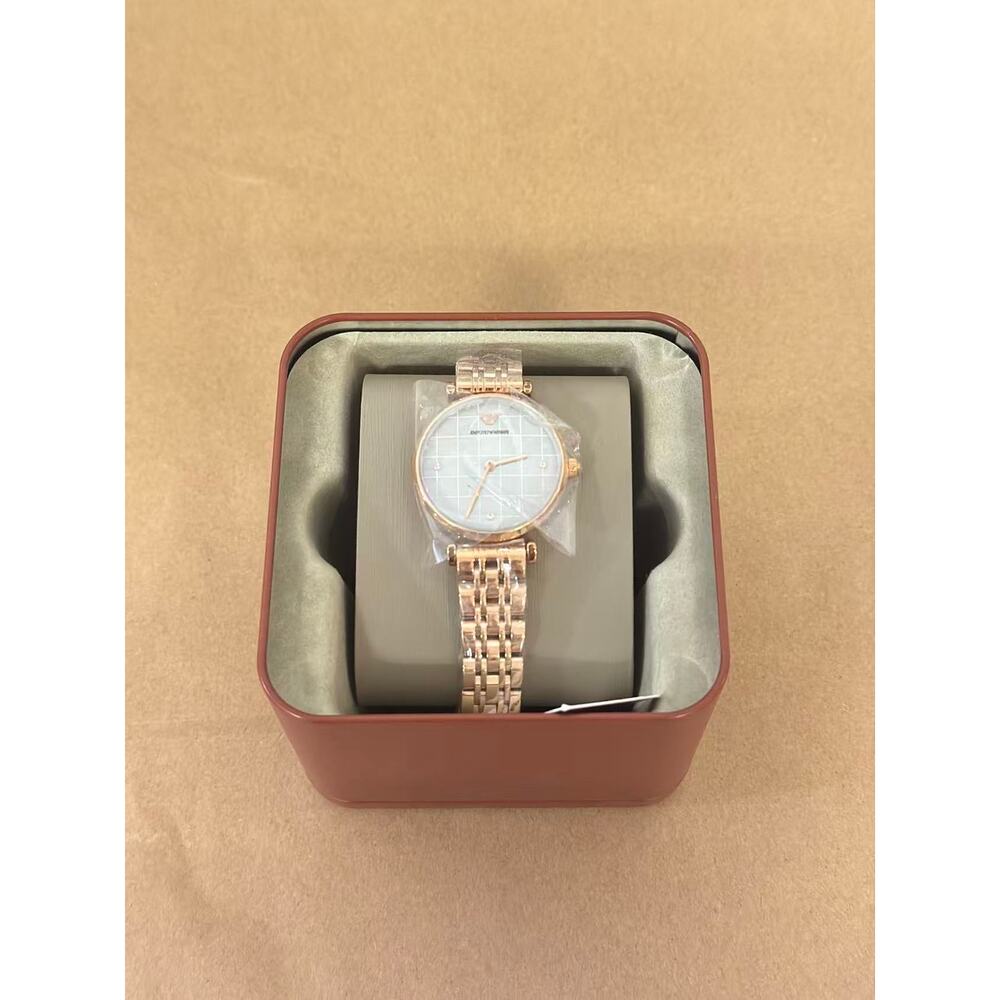 Emporio Armani Gianni T-Bar AR11385 Ladies Watch With White Dial